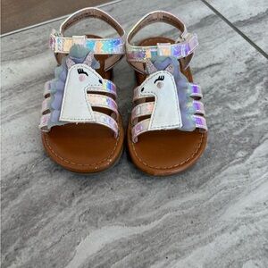 George Kids Unicorn Sandals - Brown and Iridescent